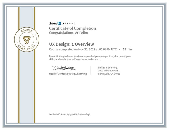 UX Design 1: Overview