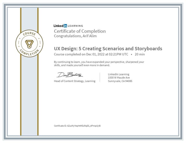 UX Design 5: Creating Scenarios and Storyboards